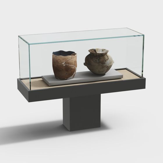 Ancient Pot Display Cabinet 3D model for Creative Projects