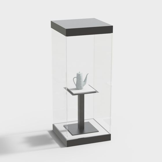 Minimalist Display Cabinet 3D model