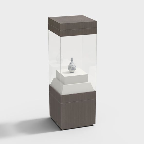 Sophisticated Display Cabinet 3D model for Contemporary Spaces