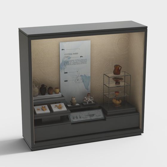 Cultural Heritage Museum Display Case 3D model