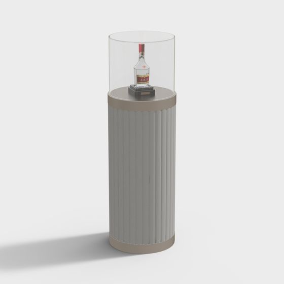 Elegant Display Cabinet 3D model for Modern Aesthetics