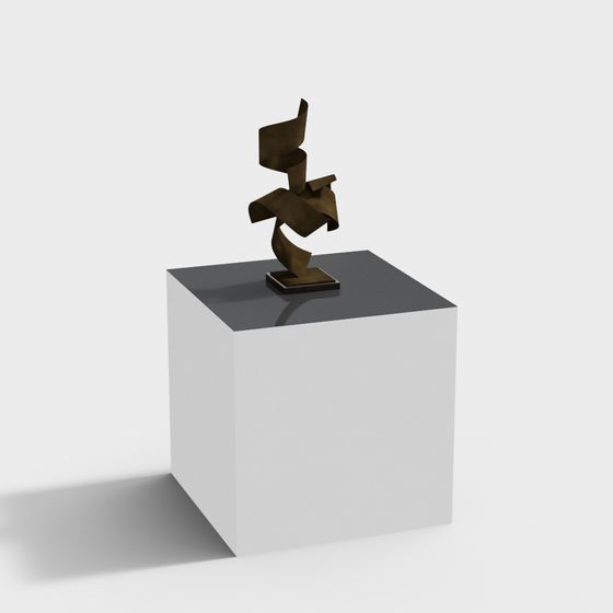 Unique Abstract Sculpture 3D model for Creative Projects