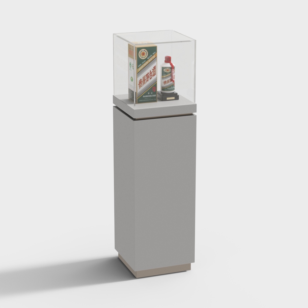 Elegant Modern Display Cabinet 3D model