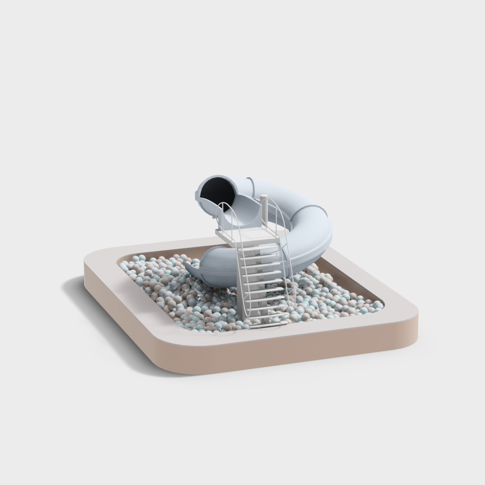 Swim Slide 3D Model – Low-Poly Kids Playground