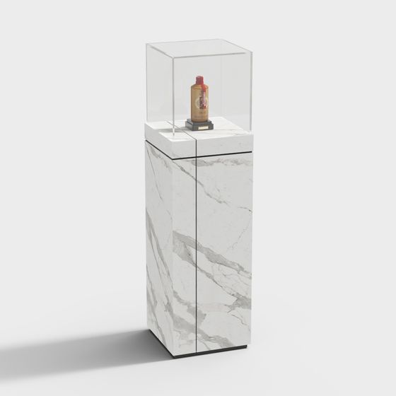 Elegant Marble Display Stand 3D model