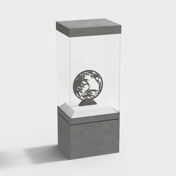 Bamboo Shadow Glass Box 3D model for Creative Designs