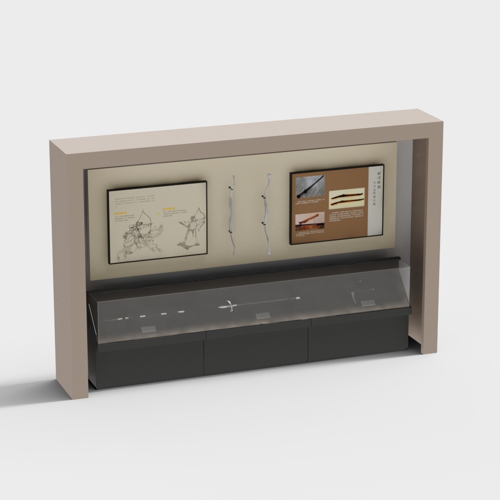 Exhibition hall display cabinet