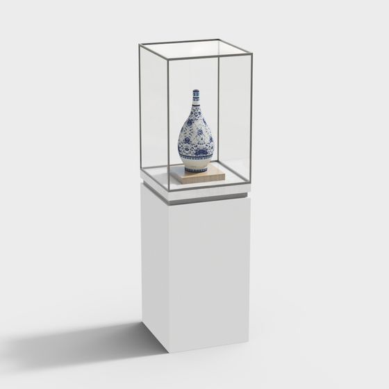 Blue and White Porcelain Vase 3D model