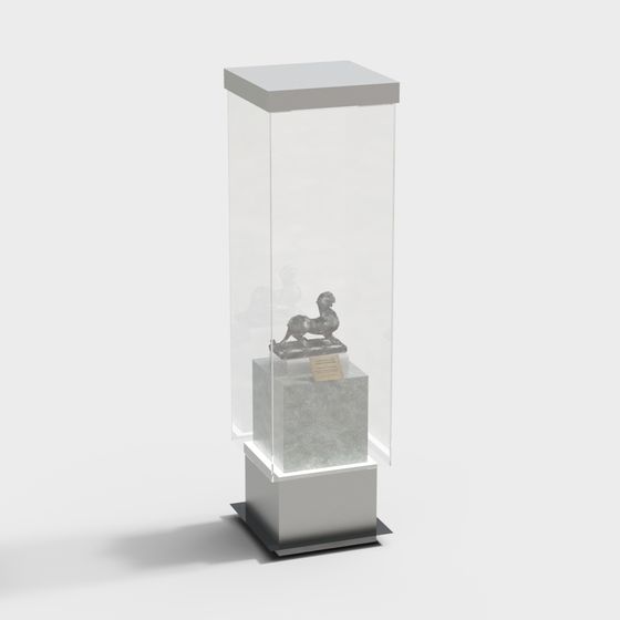 Time Box 3D Model Sculpture Display