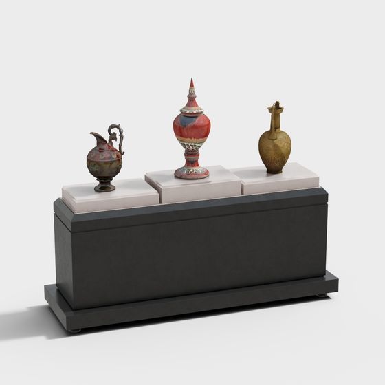 Antique Display Cabinet 3D model