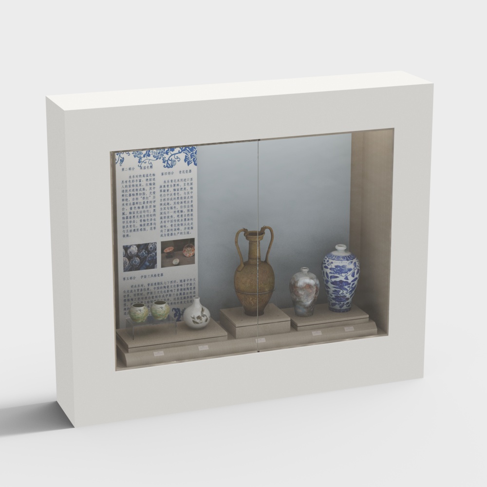 Exhibition hall display cabinet