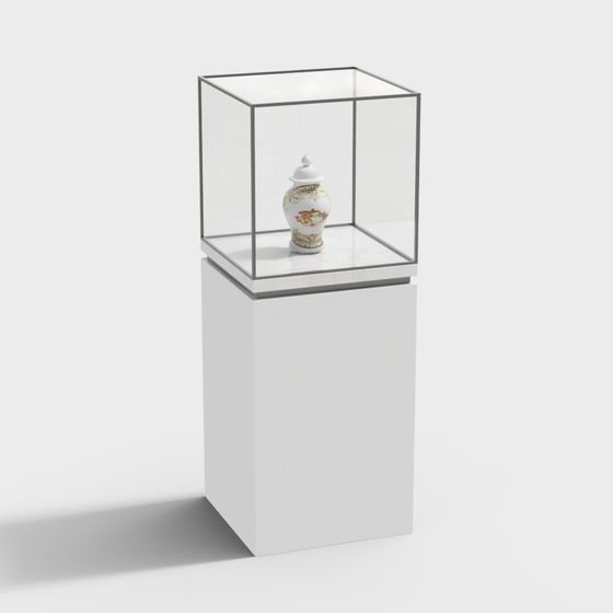 Antique Display Cabinet 3D model