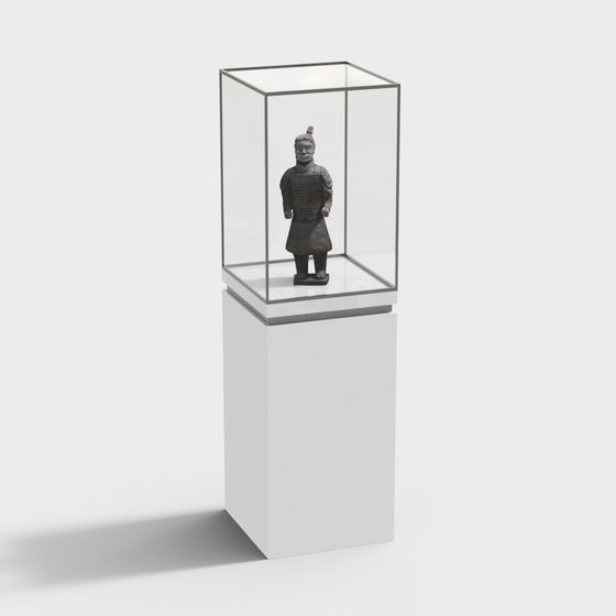 Terracotta Warrior 3D Model in Low Poly Style