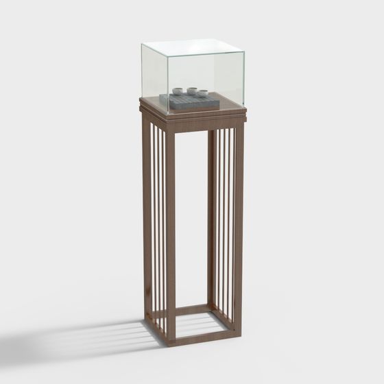 Minimalist Display Cabinet 3D model for Interior Design