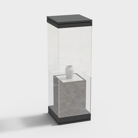 Stylish Display Cabinet 3D model for Contemporary Use
