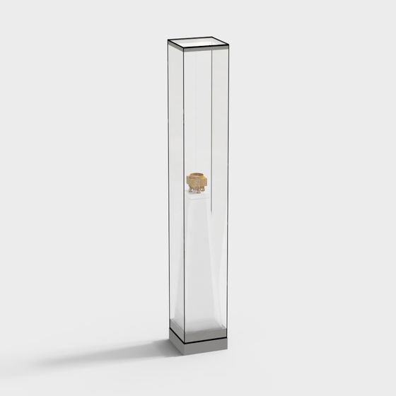Elegant Display Cabinet 3D model for Modern Interiors