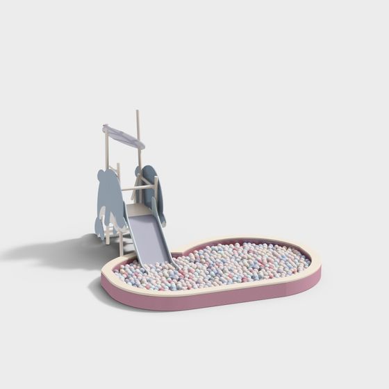 Whimsical Slide Playground 3D model