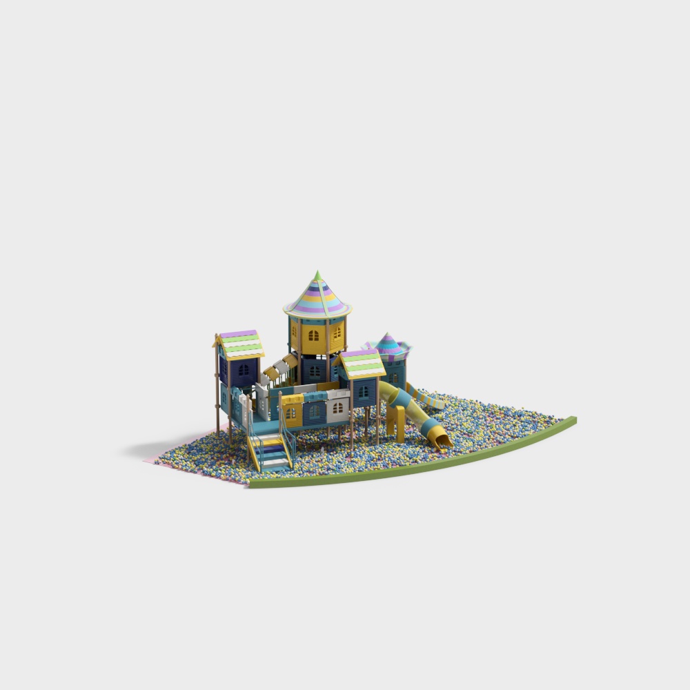 Colorful Playground 3D Model for Children