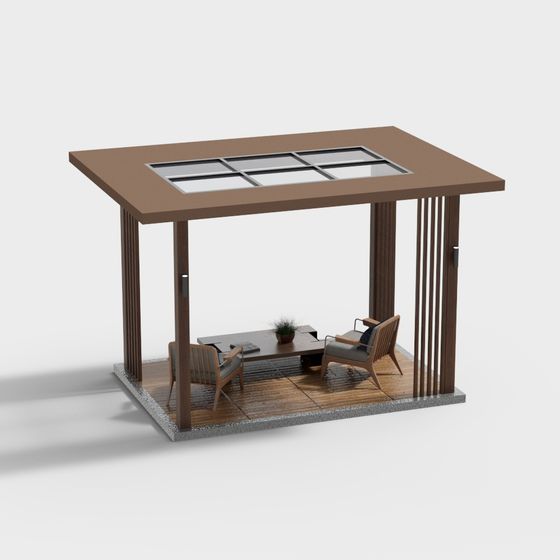 Urban Oasis Low Poly 3D Model