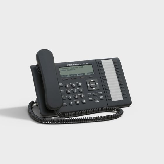 Low-Poly Realistic 3D Telephone Model