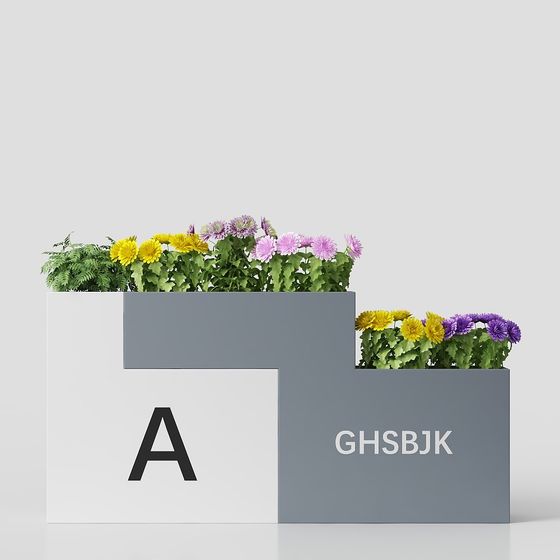 Urban Oasis Planter 3D model for Creative Spaces