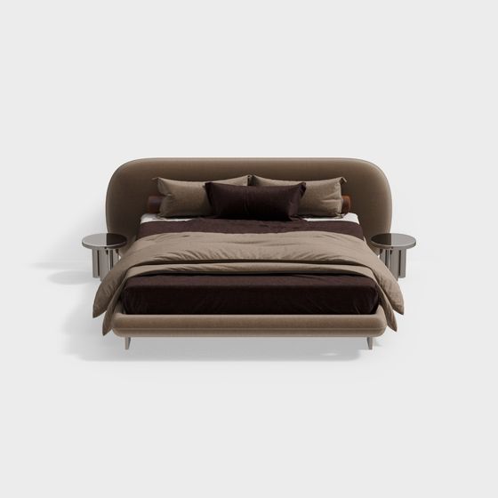 Poliform現代布料雙人床組