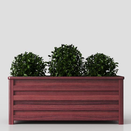 Wooden Planter Box 3D model for Creative Projects