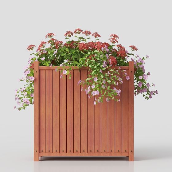 Floral Garden Box 3D model