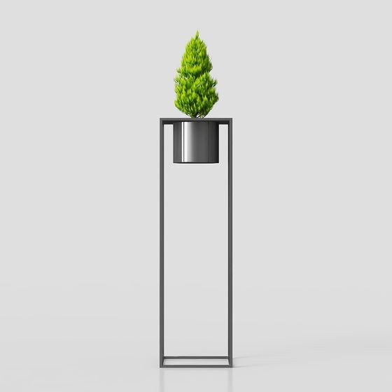 Cây cảnh trong chậu giường hoa hiện đại khách sạn