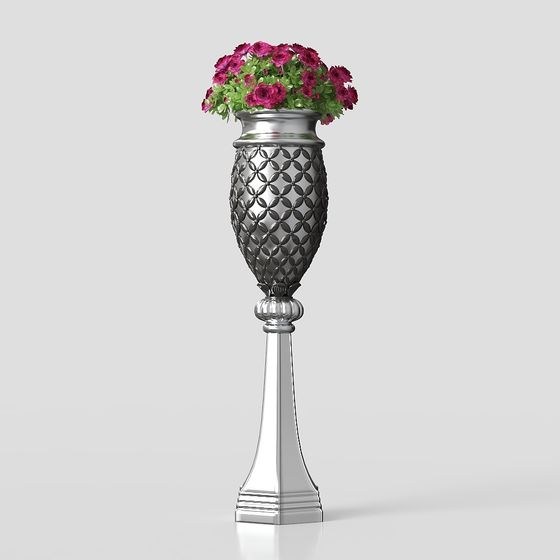 Stylish Low-Poly Vase 3D model for Creative Projects
