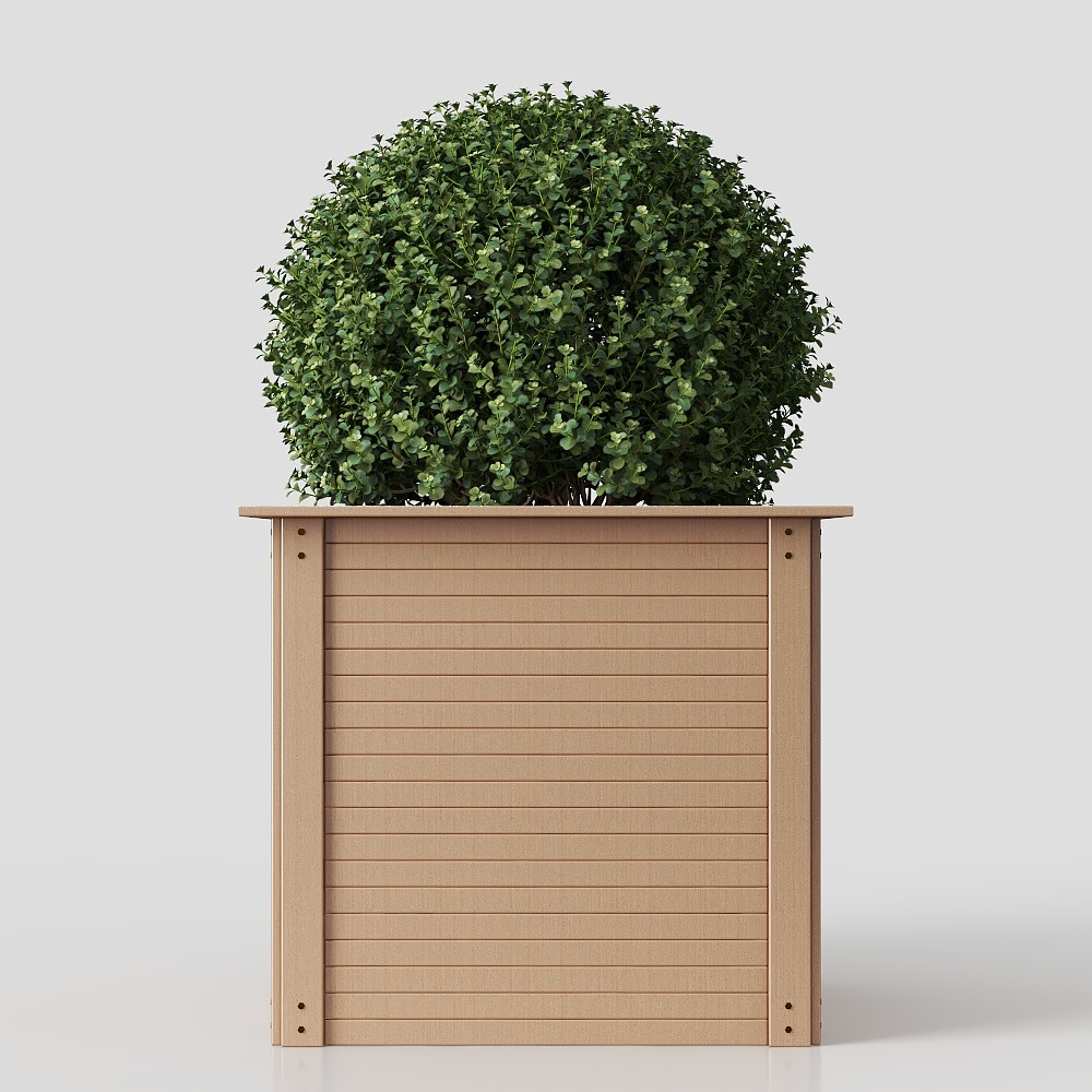 Modern flower beds and flower troughs for residential areas