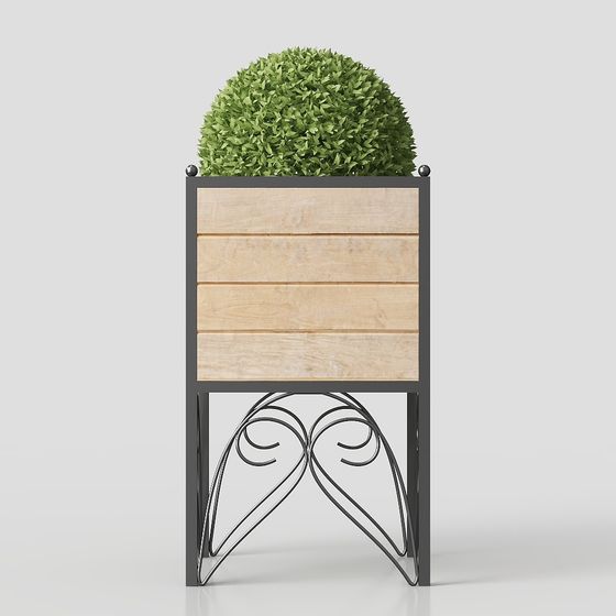 Chic Minimalist Planter Stand 3D model