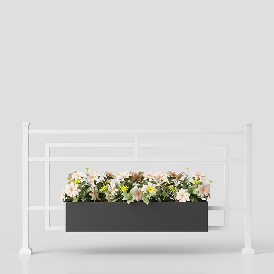 Elegant 3D Planter Stand Model for Tranquil Gardens