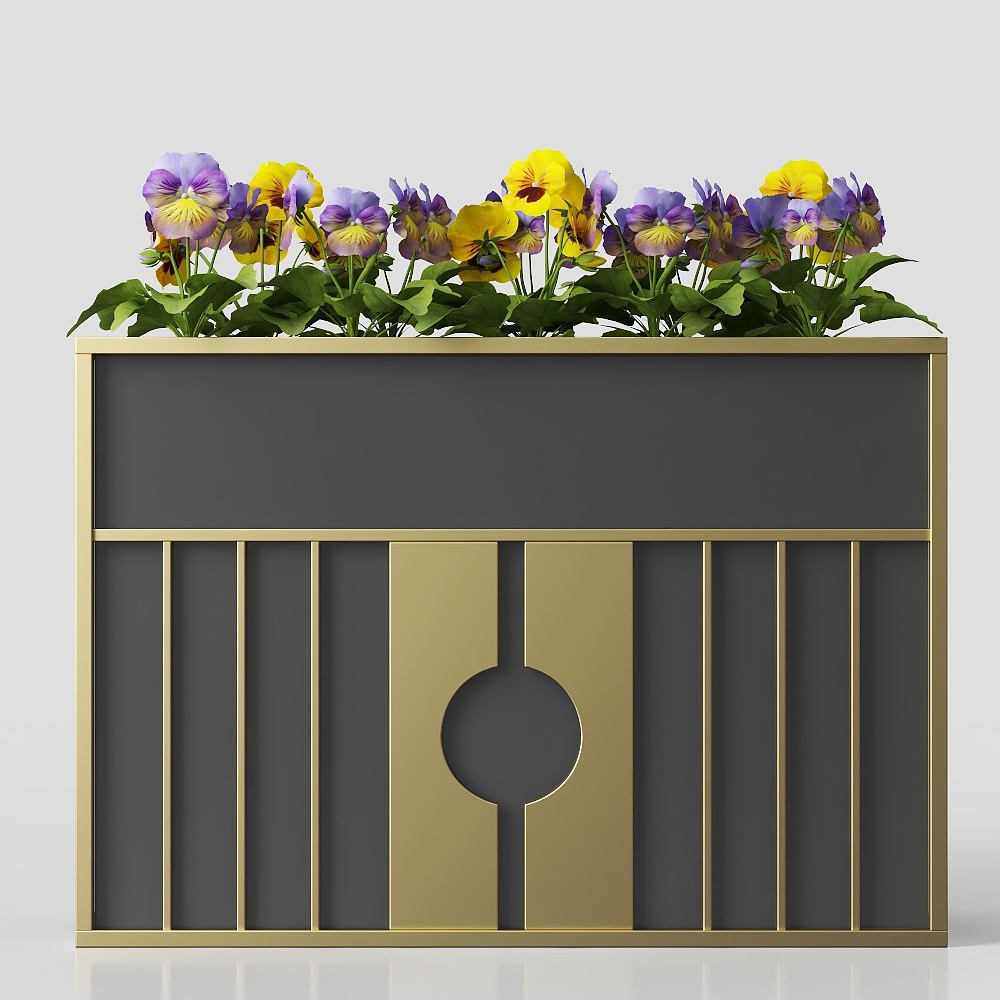 Pedestrian Street Simple Flower Pot