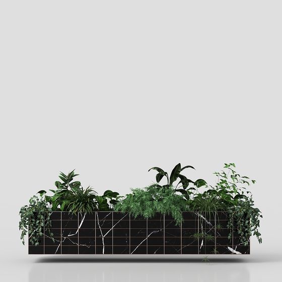 Urban Green Wall 3D model for Modern Spaces