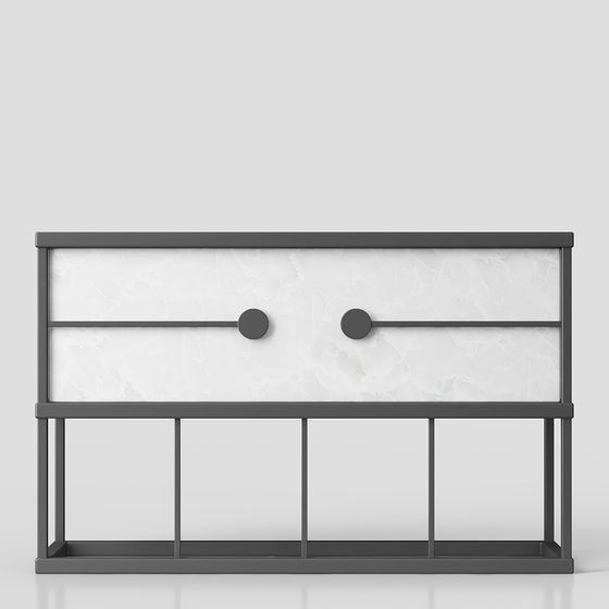 Stylish Urban Storage Cabinet 3D model