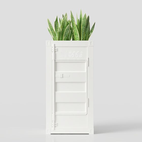 Hộp hoa hiện đại trên phố nghệ thuật