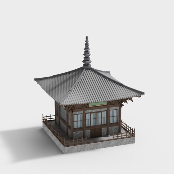 East Asian Pavilion 3D model