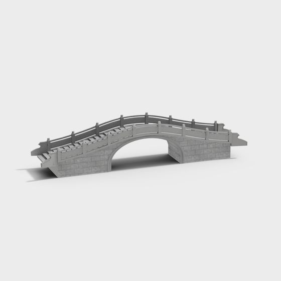 Classic Stone Bridge 3D model