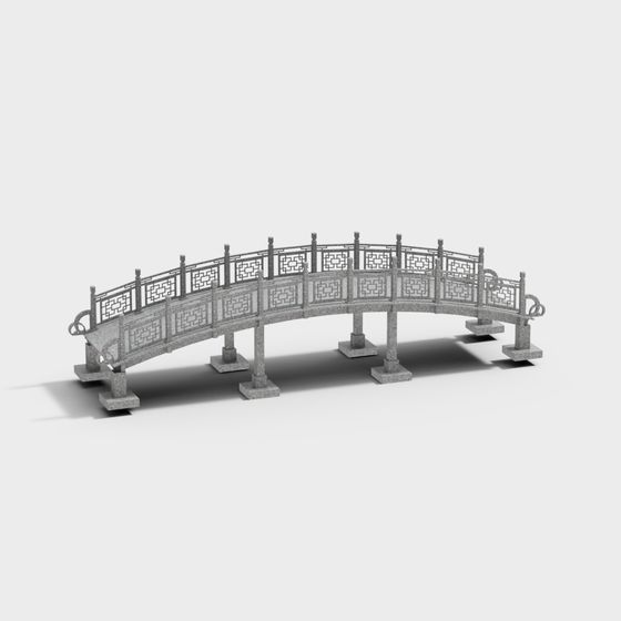 Classic Stone Bridge 3D Model