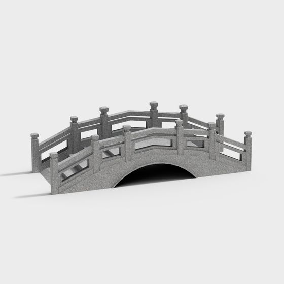 Classic Stone Bridge 3D model