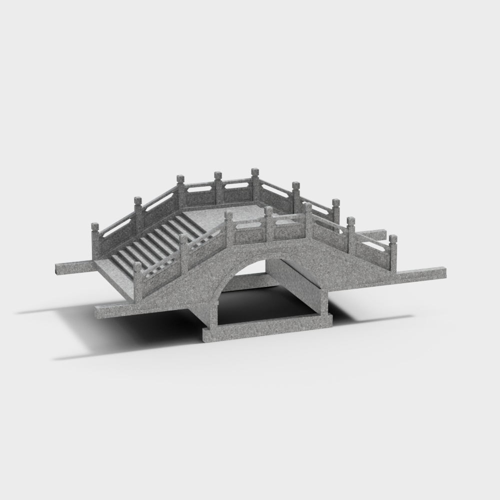 Classic Stone Bridge 3D model
