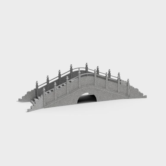 Classical Stone Bridge 3D Model