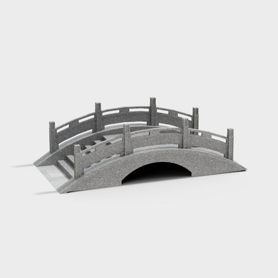 Classic Stone Bridge 3D model