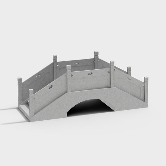 Classical Stone Bridge 3D model