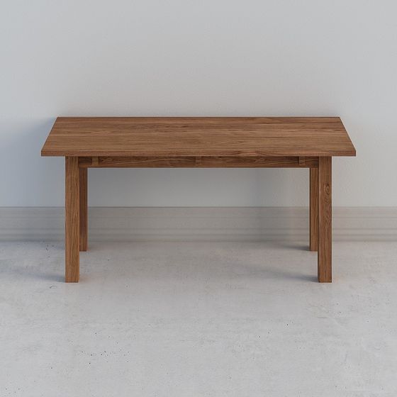 City Table 3D Model – Minimalist Wooden Furniture
