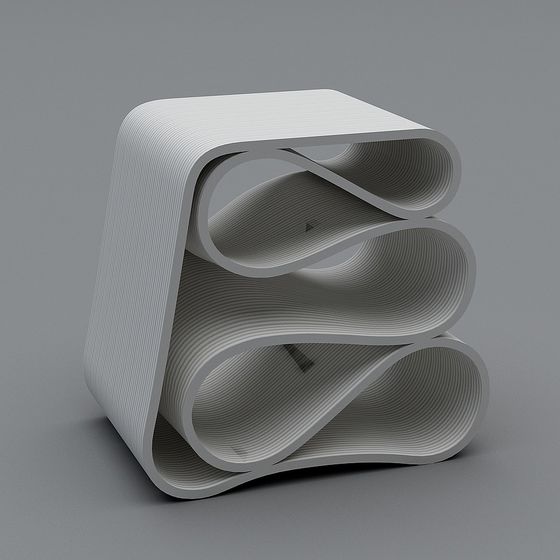 Sleek Modular Low Poly 3D Model