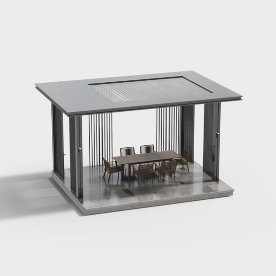 Stylish Urban Terrace 3D model for Creative Projects