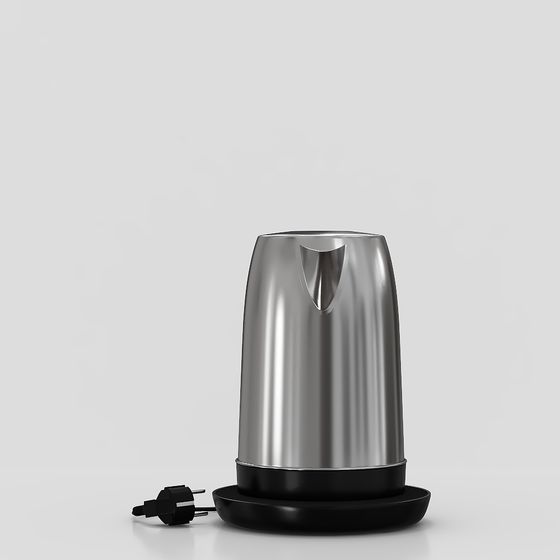 Modern Stainless Steel Electric Kettle 3D model