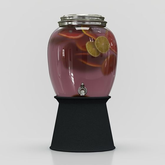 Stylish Glass Beverage Jar 3D model for Creative Projects